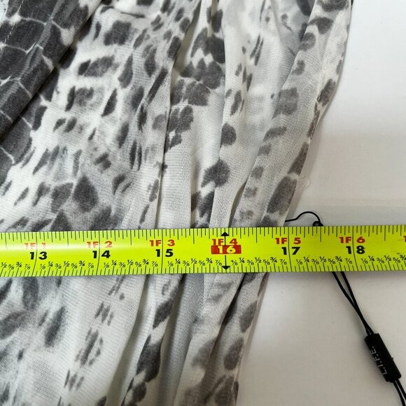 L.I.F.E. by Love Is For Eternity White & Gray Chiffon maxi Dress Sz Medium NWT - Picture 10 of 12